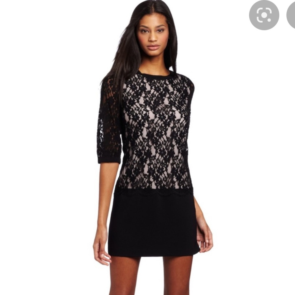 Ted Baker London Gabbiey black lace mini dress, (Ted)size 2